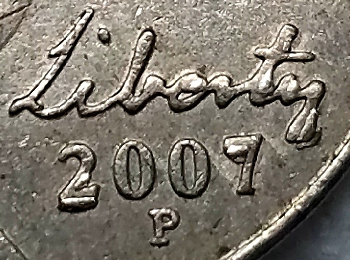 2007-P-Jefferson-Nickel-Unusual-Die-Chip-Locations-On-Obverse?